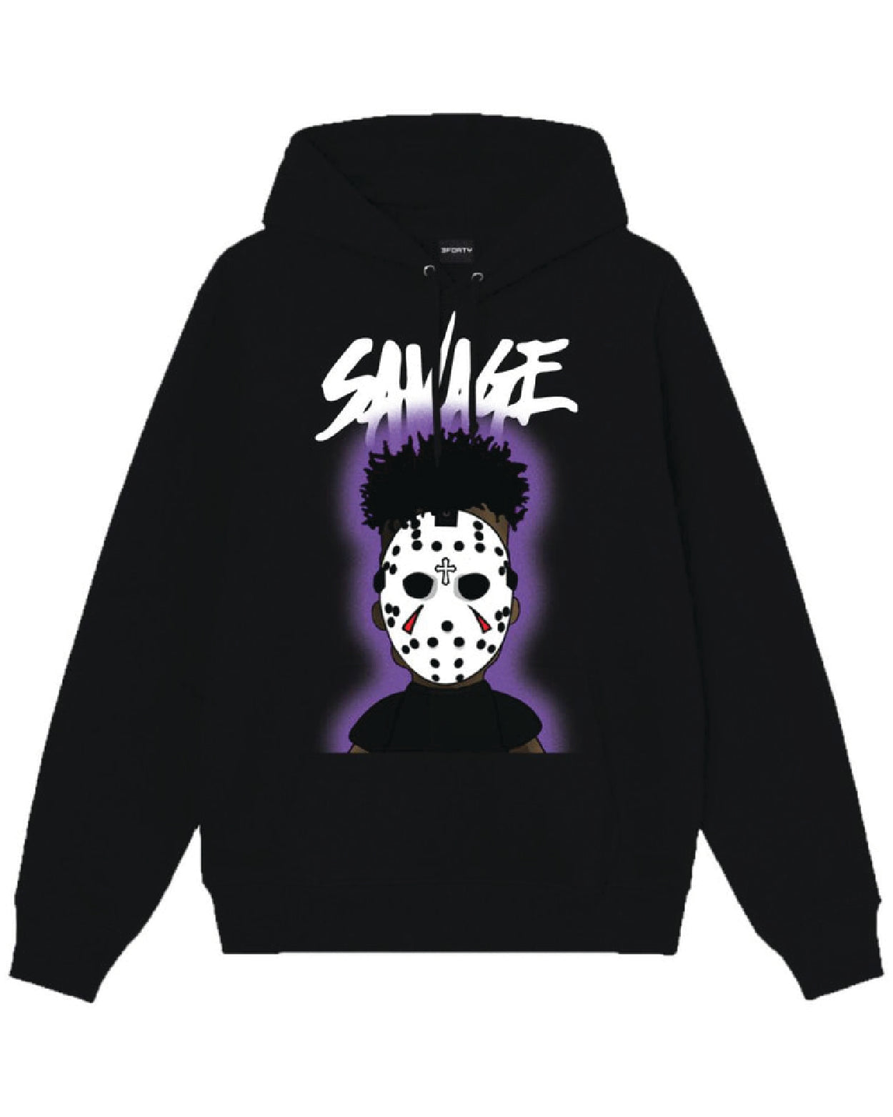 3Forty Savage Mask Black Hoodie