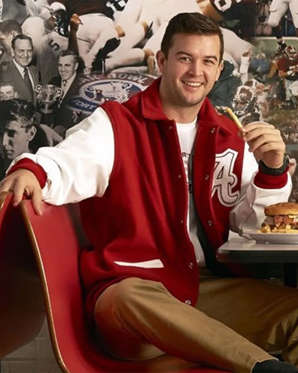 Alabama Crimson Tide Red and White Varsity Jacket