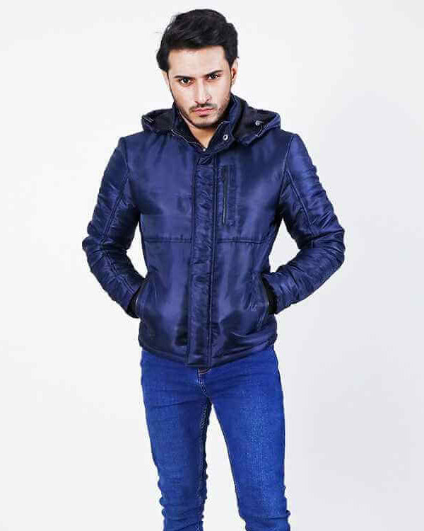 Alps Blue Hooded Windbreaker Jacket