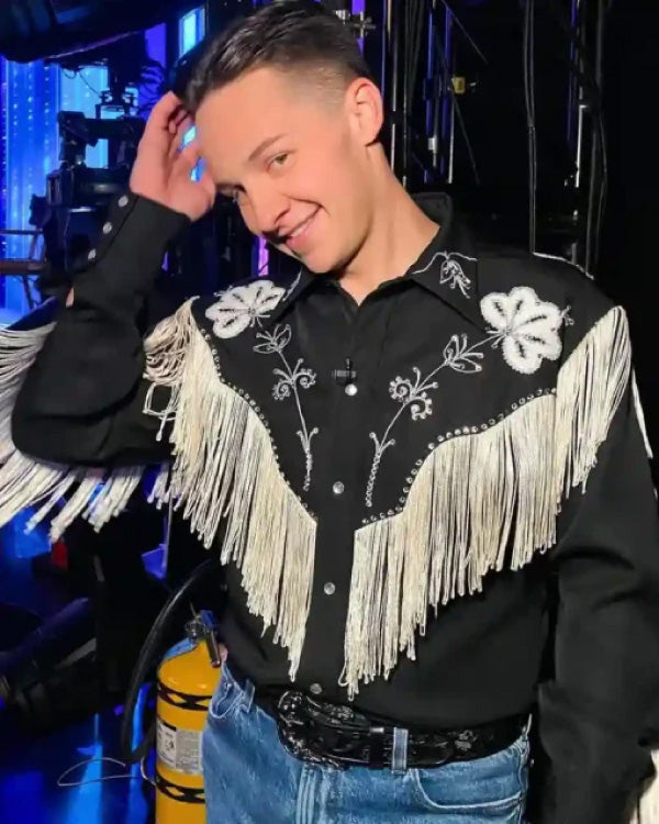 American Idol Season 22 Jack Blocker Fringe Shirt