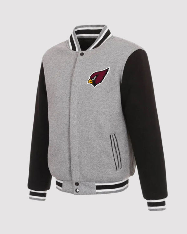 Arizona Cardinals Gray/black Wool Varsity Jacket