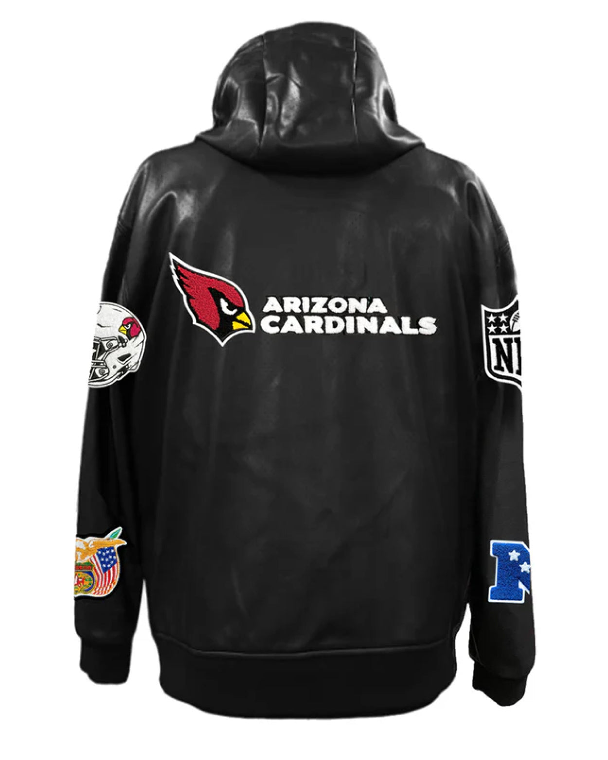 Arizona Cardinals Lightweight Vegan Zip-up Hooded Jacket