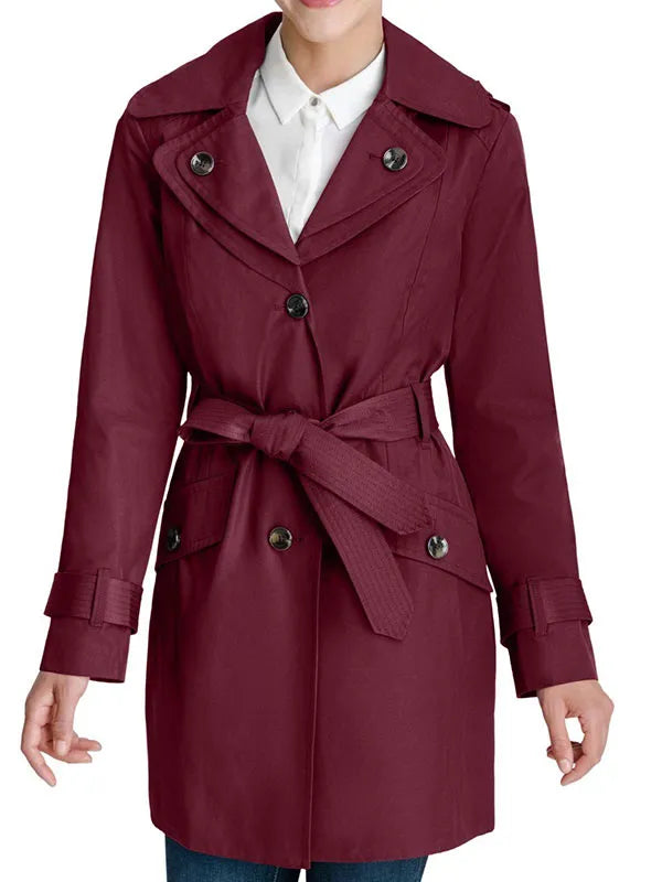 The Equalizer S02 Avery Grafton Maroon Robe Coat