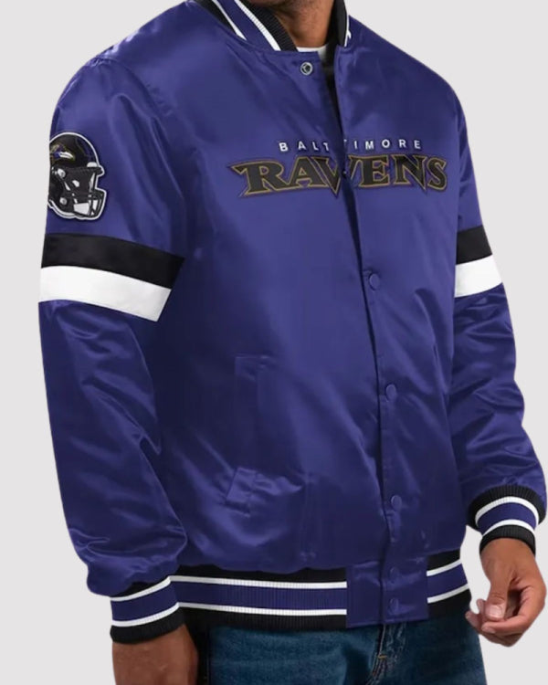 Baltimore Ravens Home Game Purple Varsity Jacket