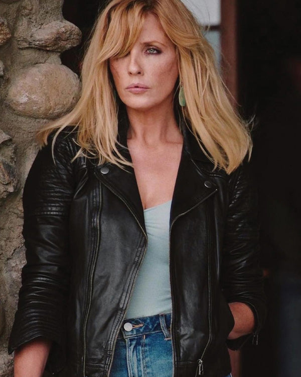 Beth Dutton Yellowstone Black Leather Jacket