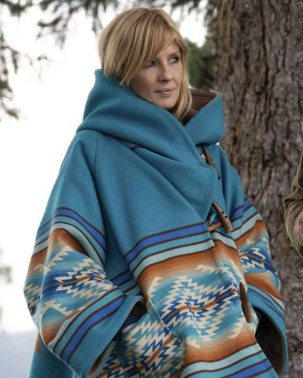 Beth Dutton Yellowstone Season 3 Kelly Reilly Blue Coat