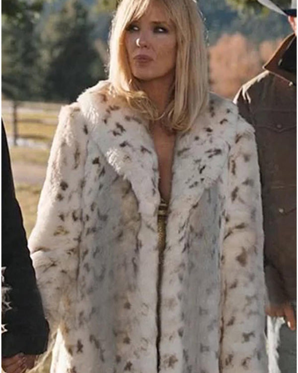 Beth Dutton Yellowstone Snow Lynx Coat