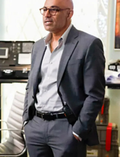 CSI Vegas S03 Faran Tahir Grey Wool Blazer