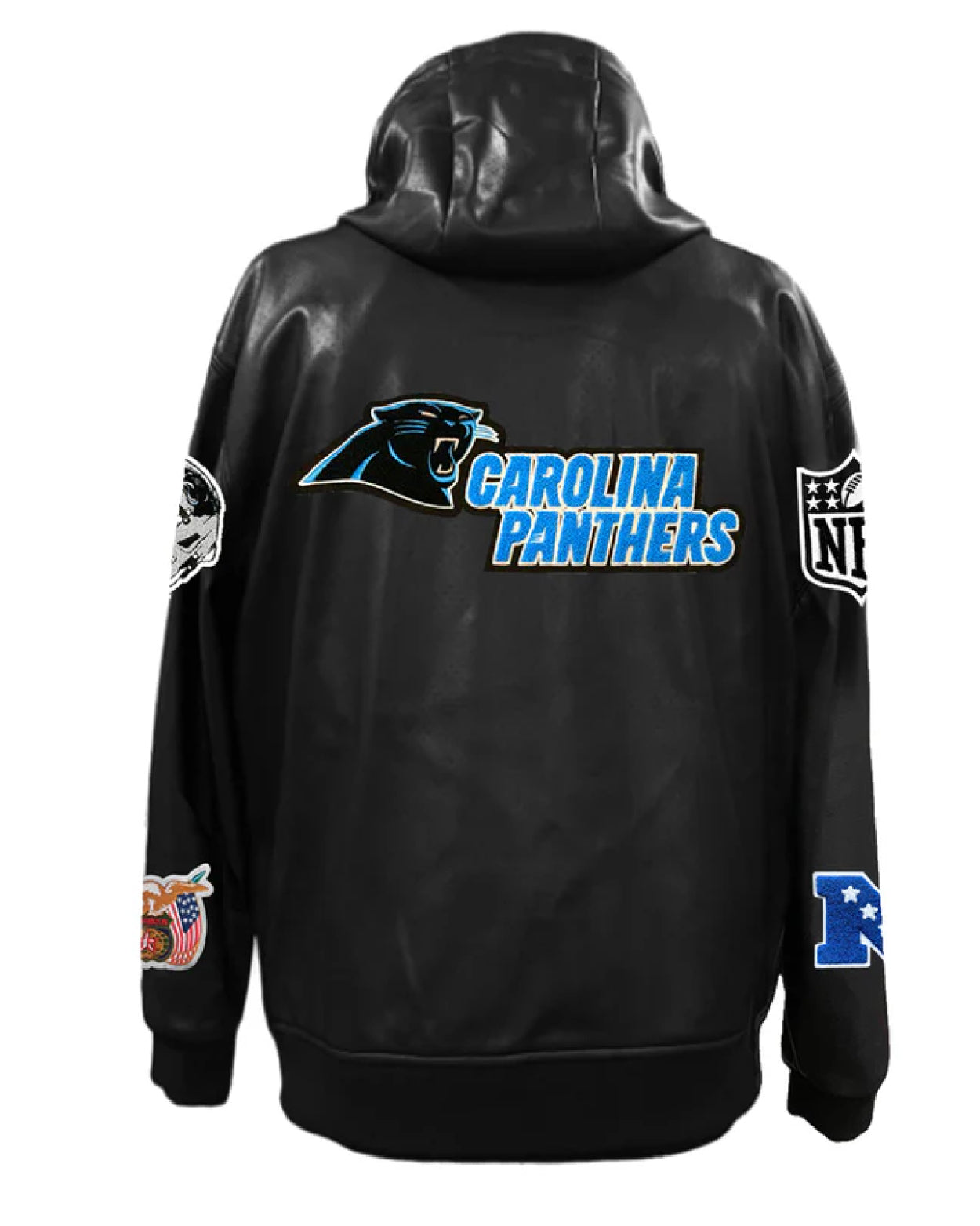 Carolina Panthers Lightweight Vegan Zip-up Hooded Jacket