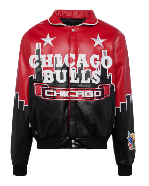 Chicago Bulls Skyline Vegan Leather Jacket