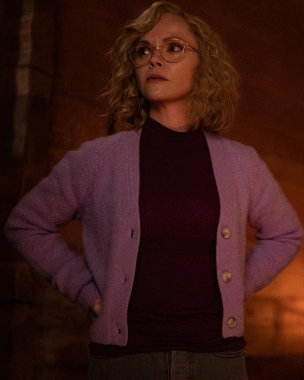 Christina Ricci Yellowjackets Season 3 Purple Cardigan