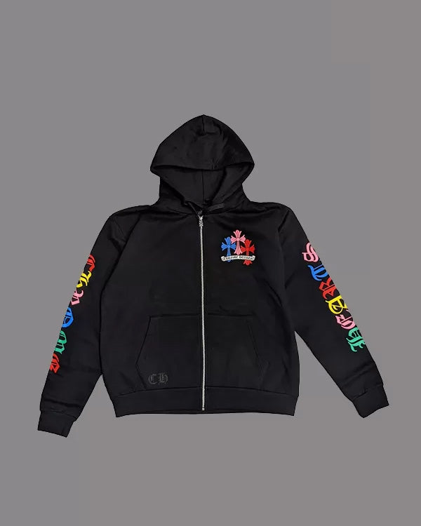 Chrome Hearts Multi Color Cross Cemetery Hoodie