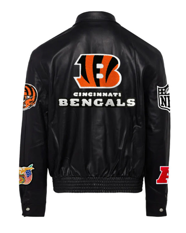 Cincinnati Bengals Full Black Leather Jacket