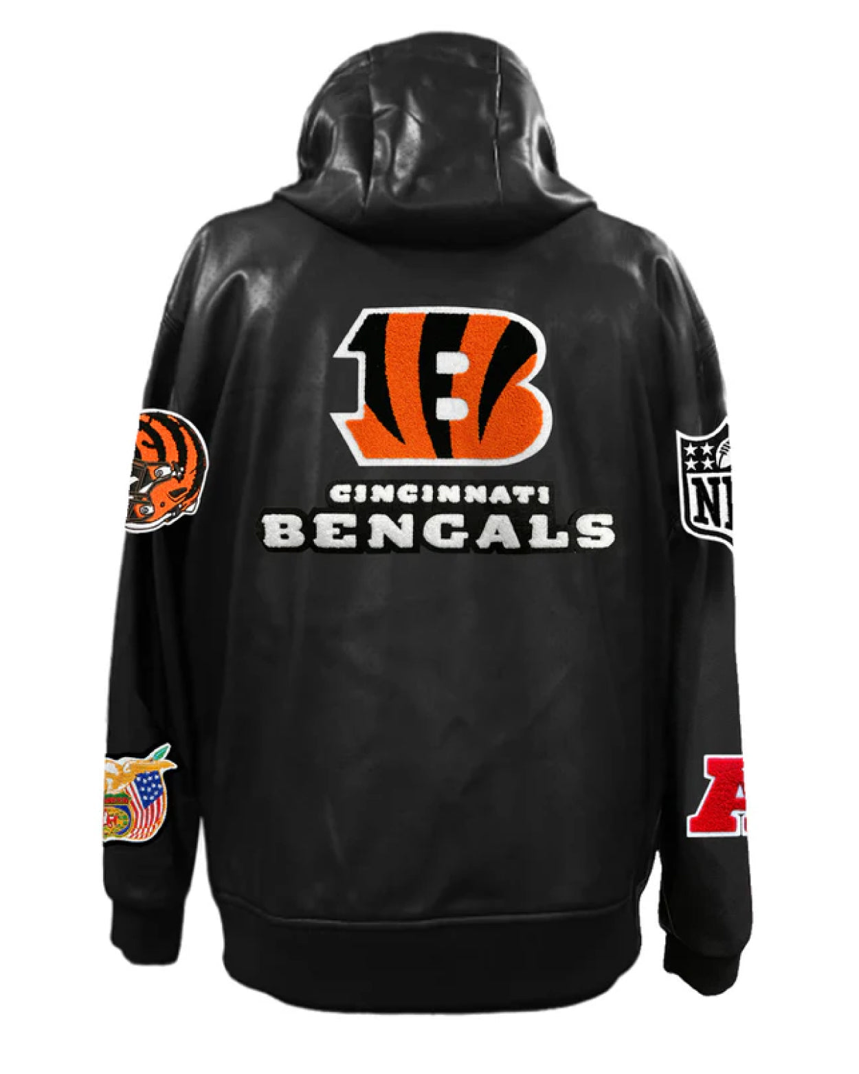 Cincinnati Bengals Lightweight Vegan Zip-up Hooded Jacket