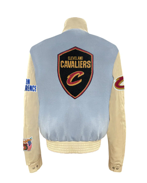 Cleveland Cavaliers Baby Blue Wool & Leather Jacket