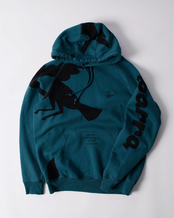 Clipped Wings Hooded Sweatshirt Deep Sea Green