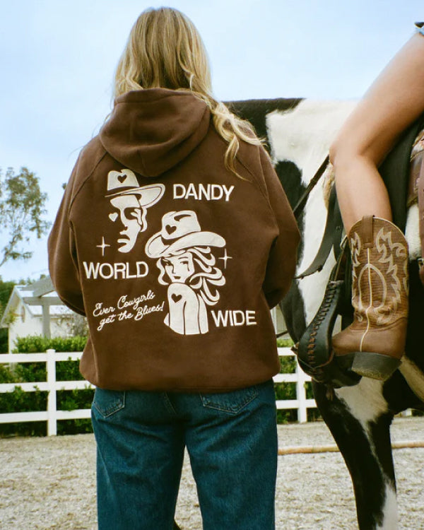 Cowgirl Oversized Lux Hoodie in Brown