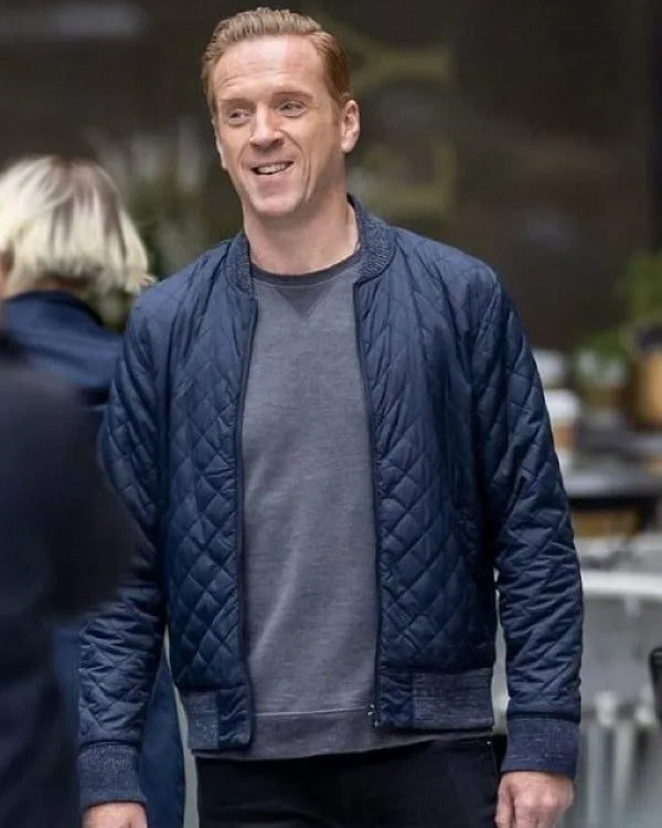 Damian Lewis Billions Blue Bomber Jacket