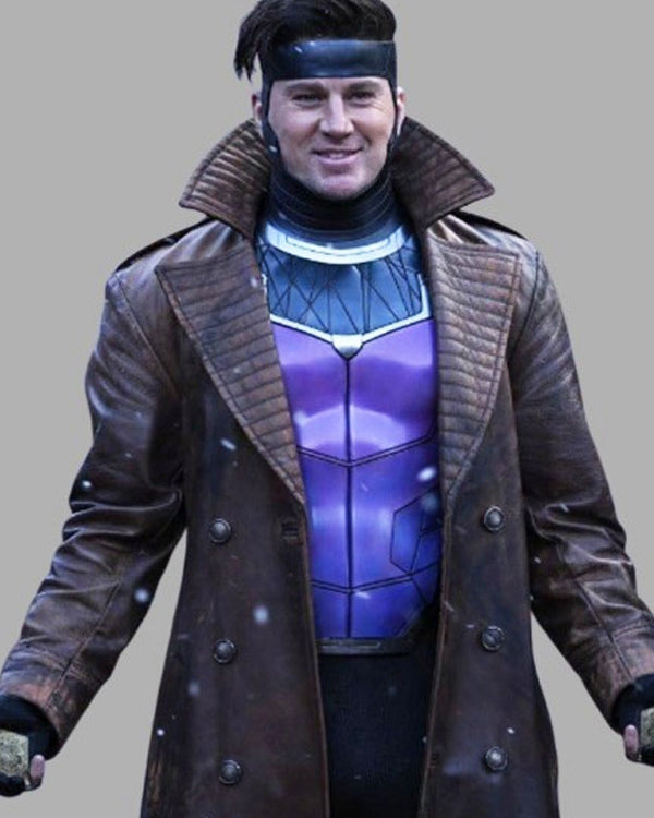 Deadpool & Wolverine 2024 Channing Tatum Brown Leather Coat