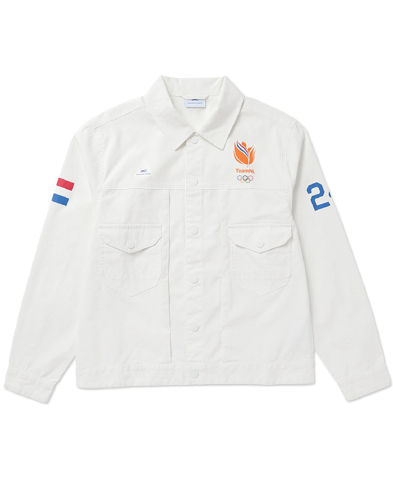 Denham Netherlands Olympic Team White Jacket