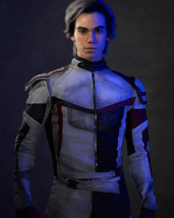 Descendants 3 Cameron Boyce Black And White Leather Jacket