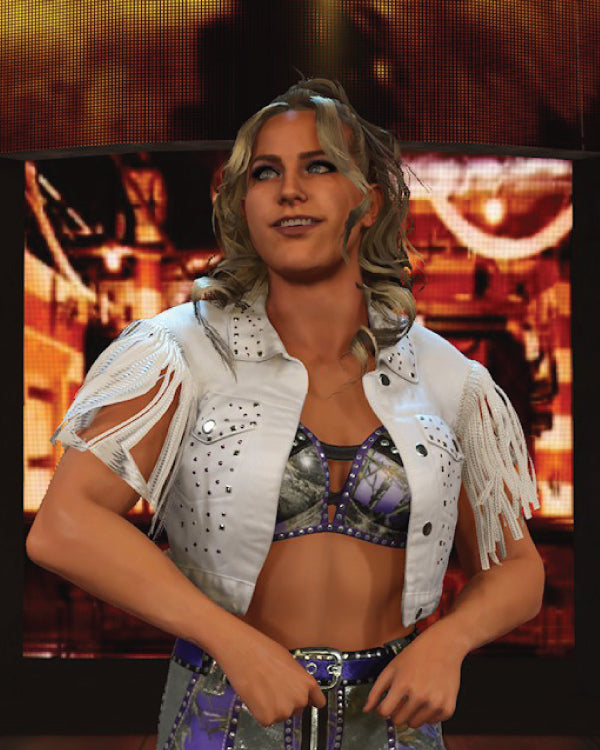 Fallon Henley Roster Reveal WWE 2024 White Jacket