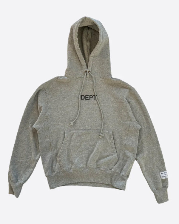 Gallery Dept Grey & Black Logo Hoodie