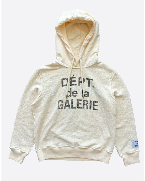 Gallery Dept Lanvin Beige Logo Reverse Hoodie