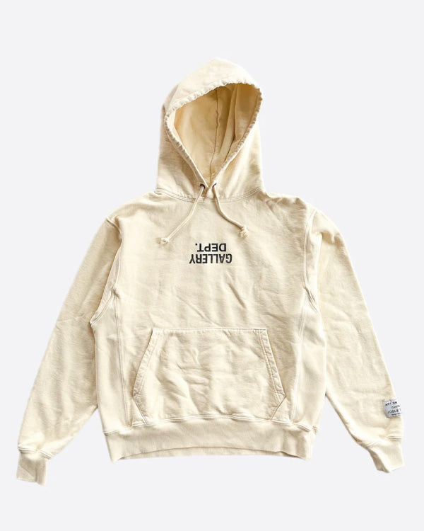 Gallery Dept Tan Upside Down Logo Hoodie