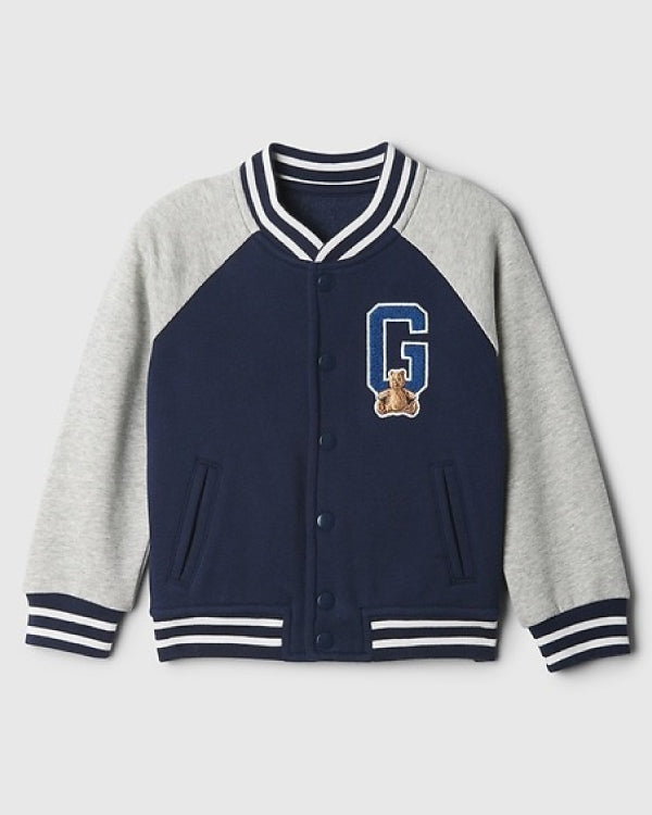 Gap Bear Blue Varsity Jacket