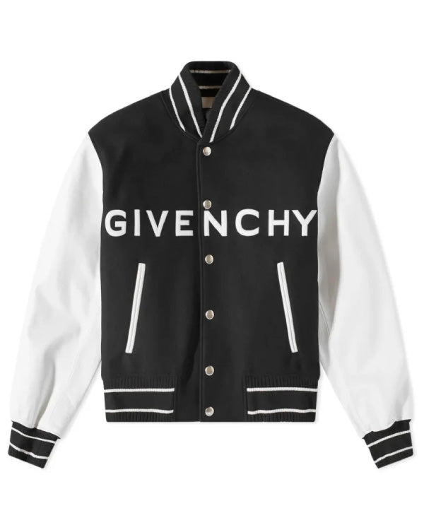 Givenchy Logo Leather Varsity Jacket