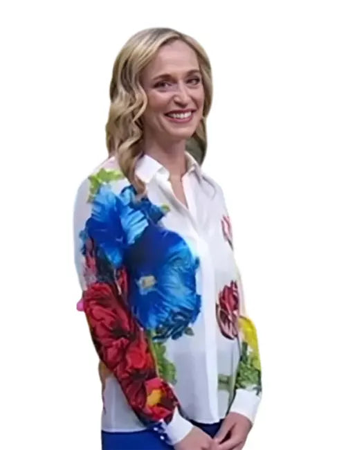 Good Morning America Amanda Bailey Floral Shirt