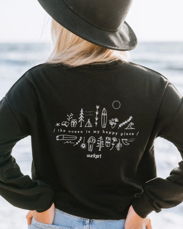 Happy Place Crop Sweatshirt