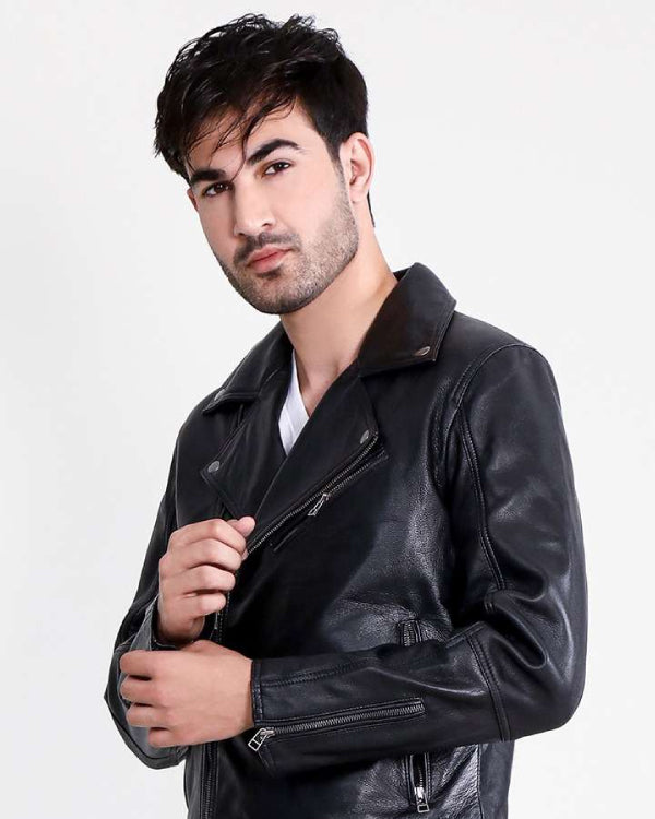 Hudson Black Biker Leather Jacket