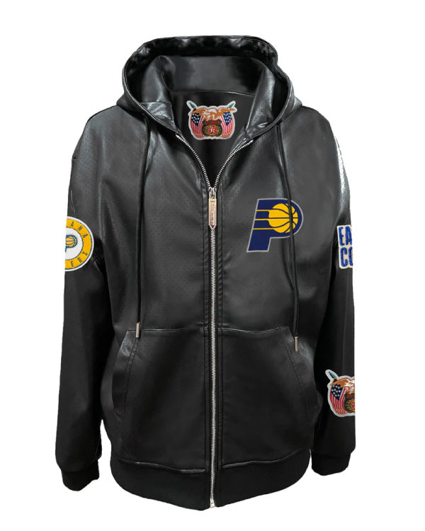 Indiana Pacers Lightweight Vegan Zip-up Hooded Jacket