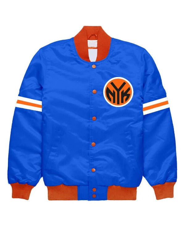 NBA New York Knicks Blue Varsity Jacket