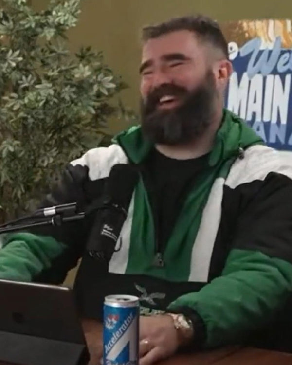 Jason Kelce New Heights Podcast Eagles Starter Jacket