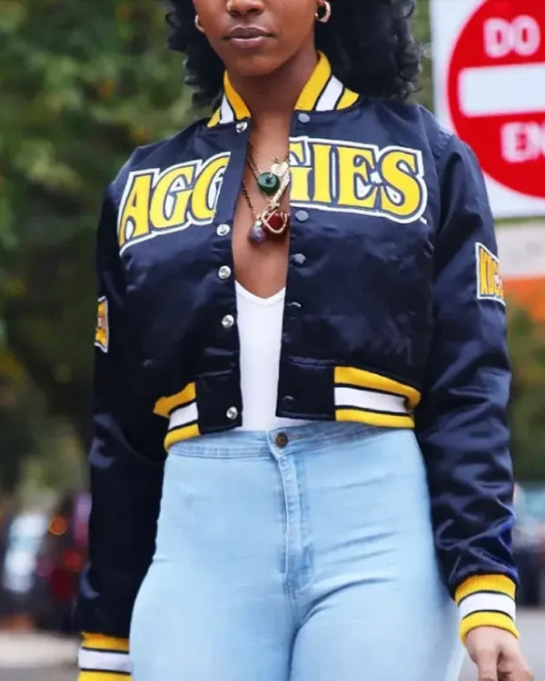 Jerold North Carolina A and T State University Navy Varsity Jacket