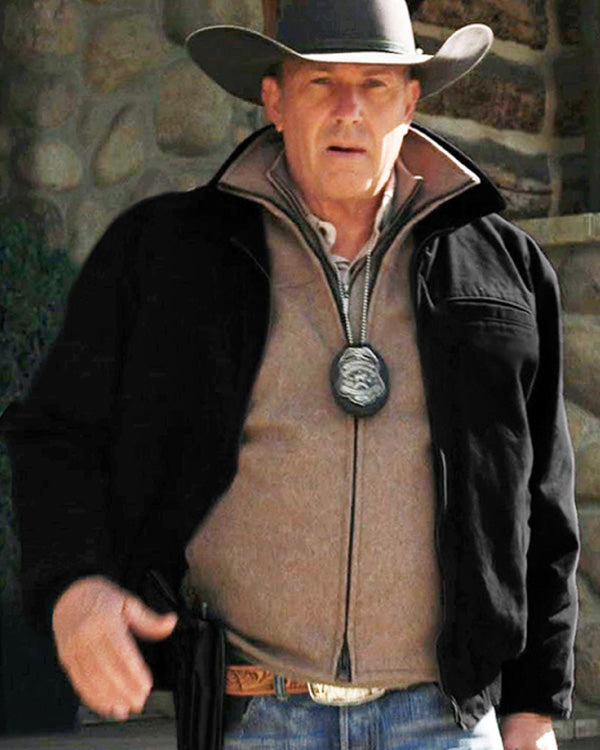 John Dutton Yellowstone Black Cotton Jacket