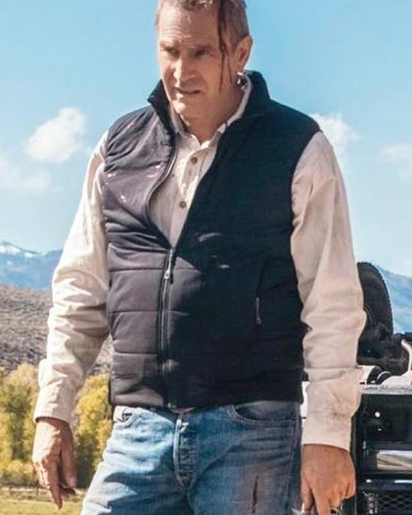 John Dutton Yellowstone Black Parachute Vest