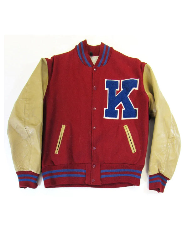 Kansas Jayhawks Red Letterman Jacket