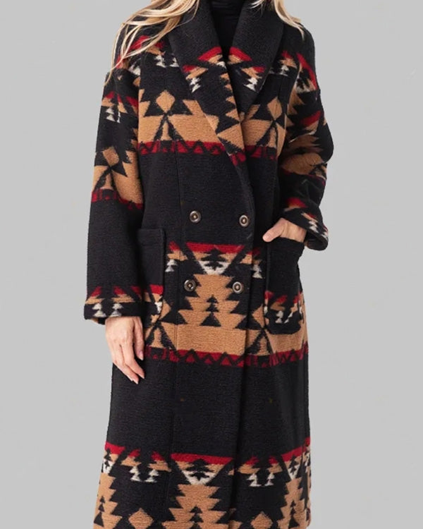 Kelly Reilly Yellowstone S05 Black Printed Coat