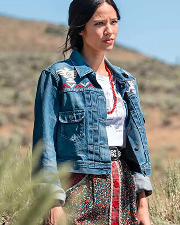 Kelsey Asbille Denim Jacket Yellowstone Season 5