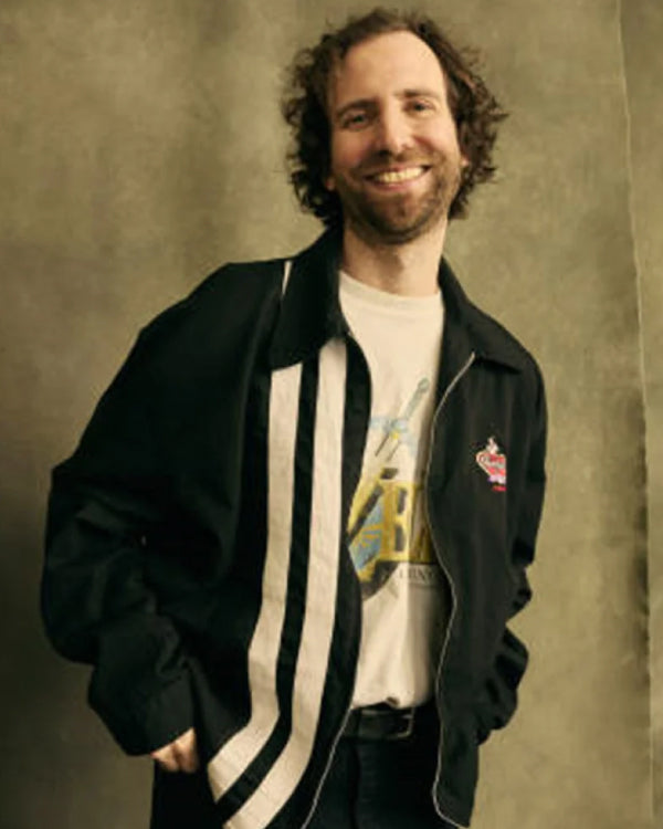 Kyle Mooney Y2K 2024 Black Jacket With White Stripes