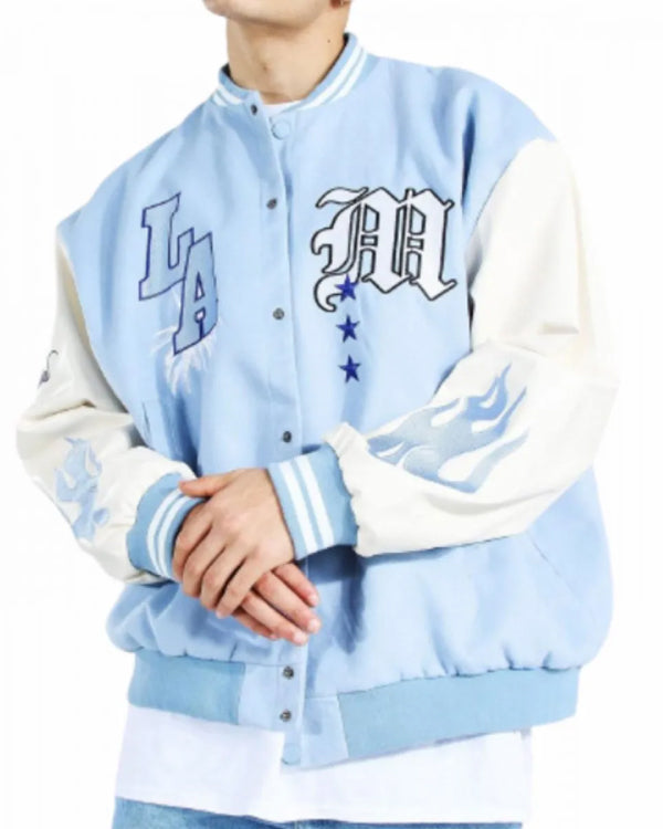 LA Baby Blue Varsity Jacket