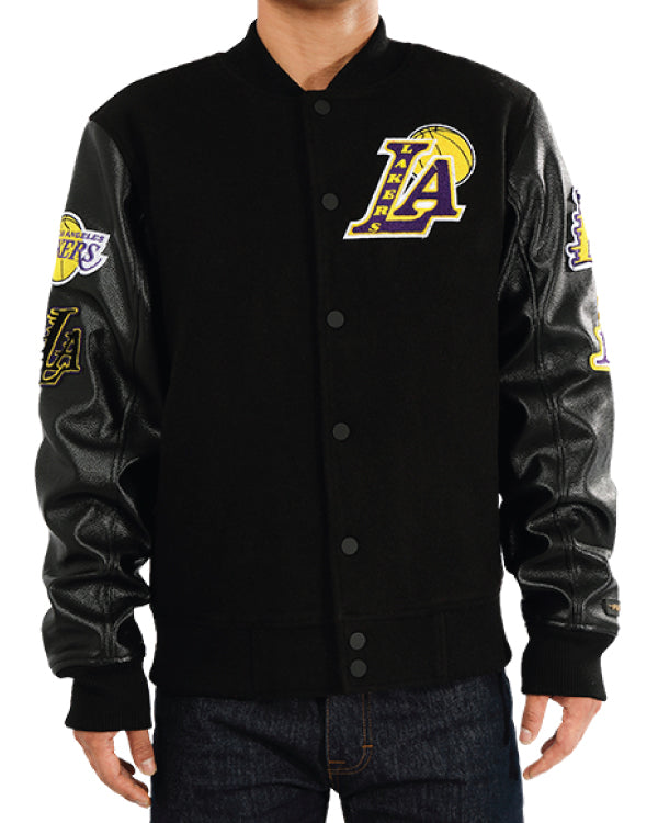 Lakers Los Angeles Leather Varsity Jacket