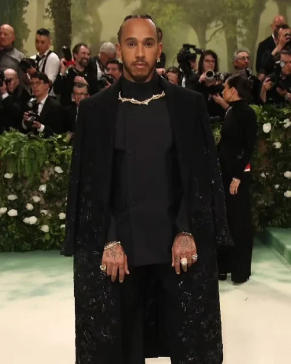 Lewis Hamilton Met Gala 2024 Black Coat