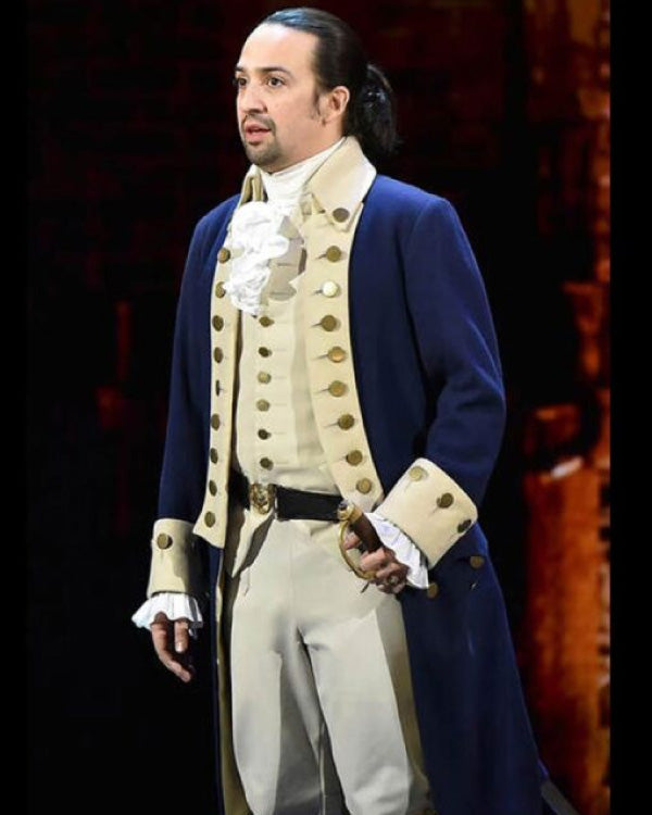 Lin-Manuel Miranda Alexander Hamilton Wool Cosplay Blue Coat