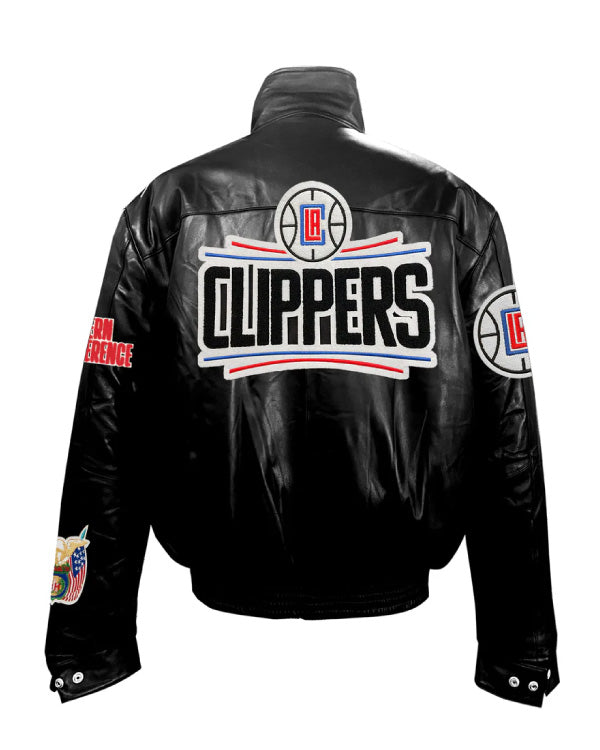 Los Angeles Clippers Full Black Leather Jacket