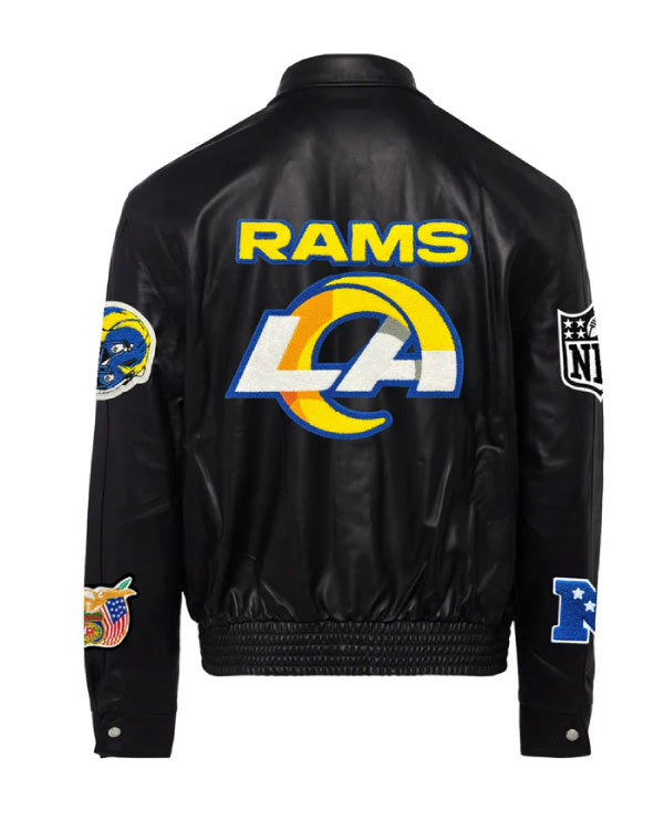 Los Angeles Rams Full Black Leather Jacket